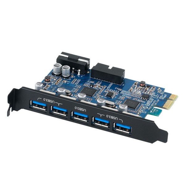 Carte PCIe vers USB 3.0 4 Ports PCI Express SuperSpeed ​​jusquà 5 Gbit/s alimenté par ATX 4PIN Diyeeni Carte dextension USB 3.0 PCI-E Adaptateur de Carte dextension pour Descktops 